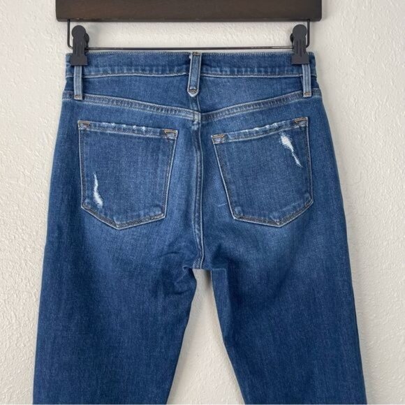 Frame Le Nik Distressed raw hem skinny jeans 24 - Picture 7 of 11